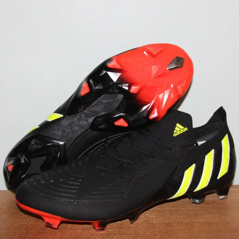 Adidas Predator Edge.1 Low FG Soccer Cleats Men 7 Black Red Yellow